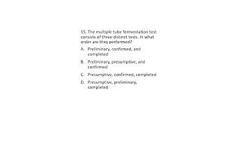 Water Treatment/drinking water Practice test/exam 1