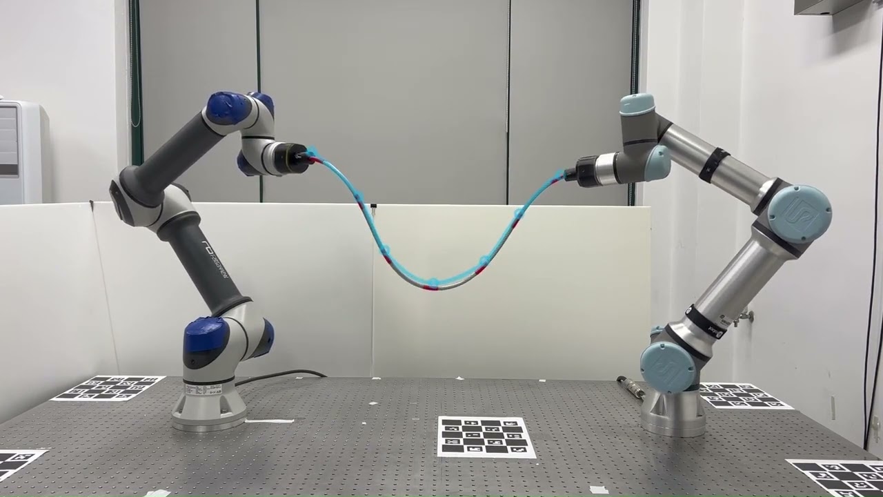 3D Shape Control of Deformable Linear Objects Using a Dual-Arm Robot With Dynamic Model Updating