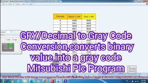 GRY/Decimal to Gray Code Conversion,converts a binary value into a gray code, Mitsubishi Plc Program