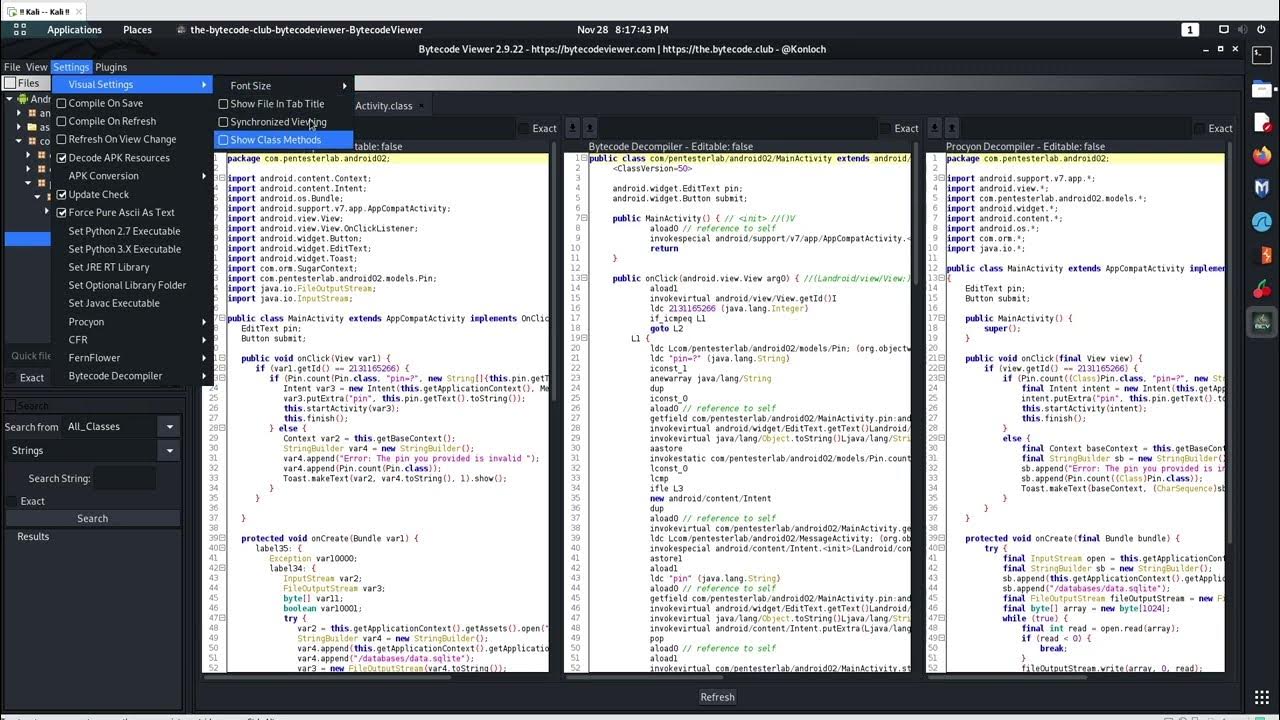 3 4 decompile jar file or dex file withbytecode viewer to analyse java