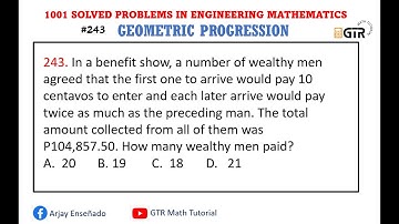Sum of Geometric Progression | 1001 SOLVED PROBLEMS IN ENGINEERING MATHEMATICS  | Day 5 #243