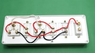 How to Make An Electric Extension Board two Sockets with Individual Switch and indicator or fuse