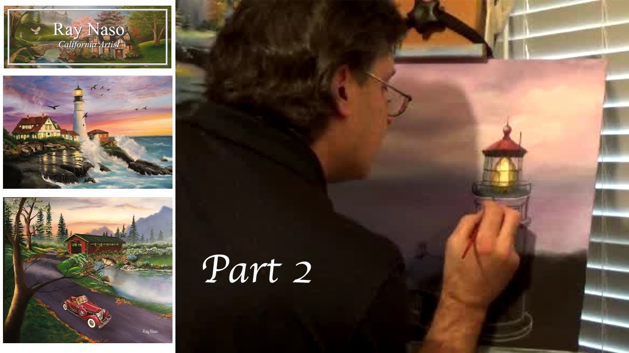 How to paint a LIGHTHOUSE (Part 2) - YouTube
