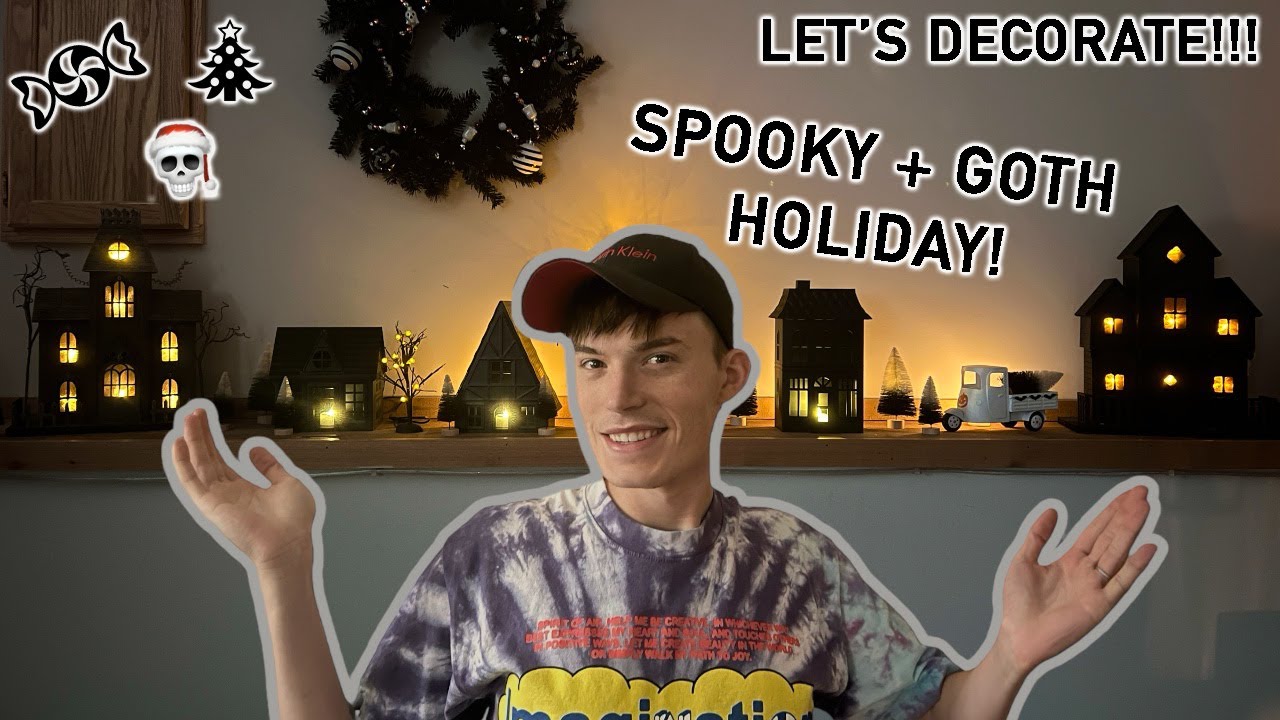 Let's Decorate Spooky Christmas in my Basement! Goth Holiday Decorating!