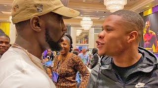 The moment when Terence Crawford STEPPED to Devin Haney & SIZED HIM UP; Did he intimidate him? Resimi