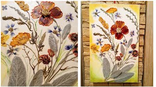 Супер идея! Картинапанно из сухоцветов. Поделки своими руками. DIY panel of dried flowers.