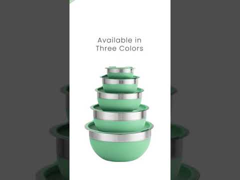 Tramontina - 10 Pc Covered Stainless Steel and Silicone Mixing Bowl Set