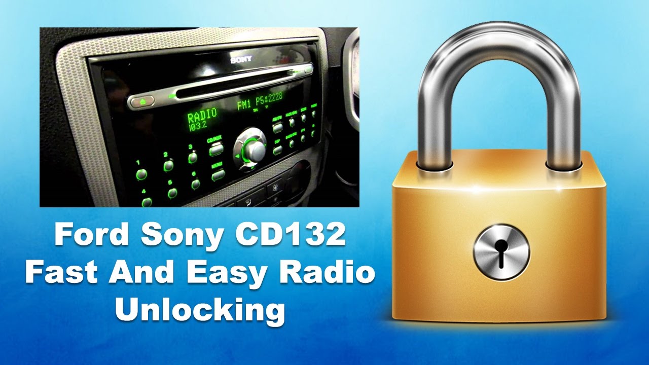 How To Unlock Sony CD132 Radio SerialCode MP3 Ford MondeoFocusTransit V Serial