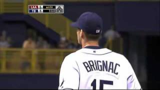 2009/06/10 Brignac's strong throw