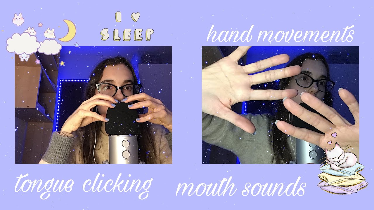 ti stendo con mouth sounds + tongue clicking + hand movements | asmr 💜