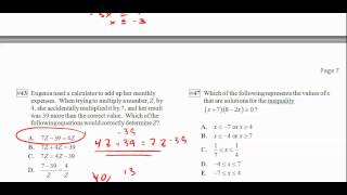 ACT Math Test 4 Problems 43 through 60