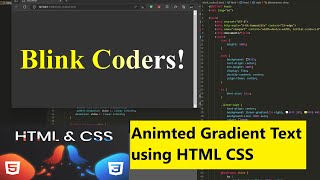 Animated Gradient Text using HTML CSS