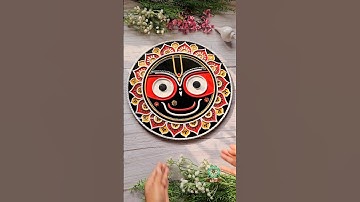 Lord Jagannath 🙏 in Lippan Art style, online class whatsapp 6382668709 #jagannath #shorts #trending