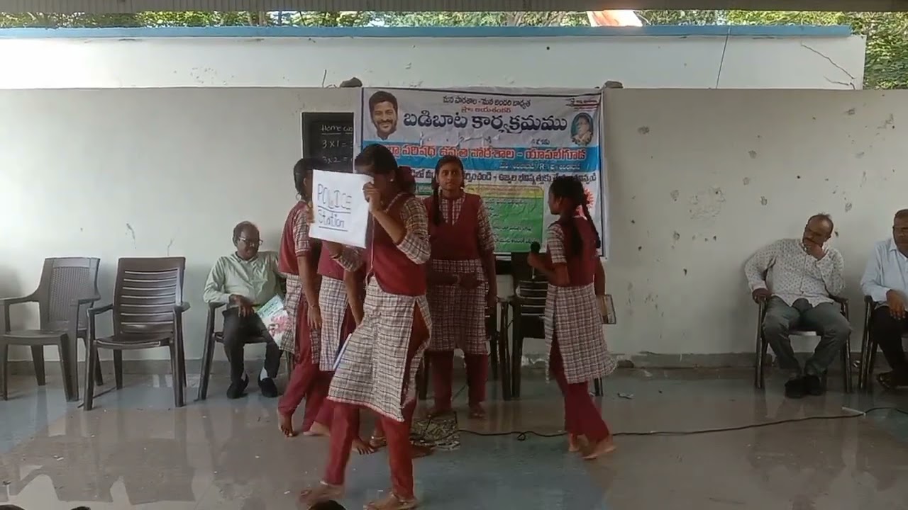 Girls Empowerment skit performed by ZPSS Yapalguda students in Badibata (Balika Vidya) program.