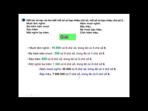Lớp 4 - Tuần 2 - Toán: Triệu và lớp triệu