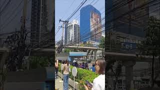 Water Pours Down Building After Earthquake