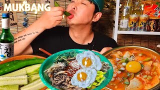 집밥먹방 칼칼한 순두부찌개와 나물 비빔밥 먹었습니다!! korean foodㅣBibimbab & Sundubu-jjigaeㅣASMR MUKBANGㅣ screenshot 5