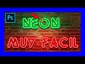 🔥 letras EFECTO NEON photoshop #1 💥【EASY neon text photoshop】