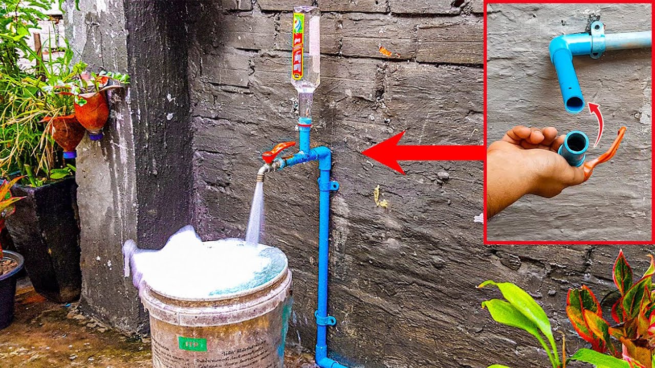 Technique to connect PVC pipe and fix PVC pipe faucet low water ...