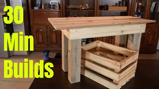 2 Easy To Make From Home Wooden Projects For Beginners ( Crate | Bench )