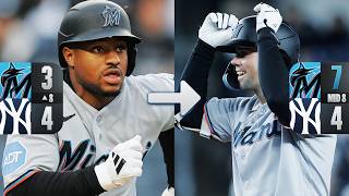 FULL INNING: MARLINS SCORE 4 to complete the comeback & take the lead vs. Yankees | MLB Highlights