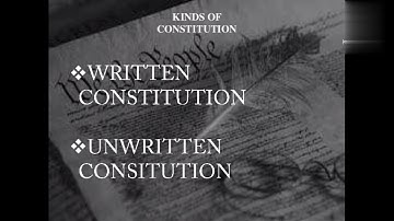 written and unwritten constitution