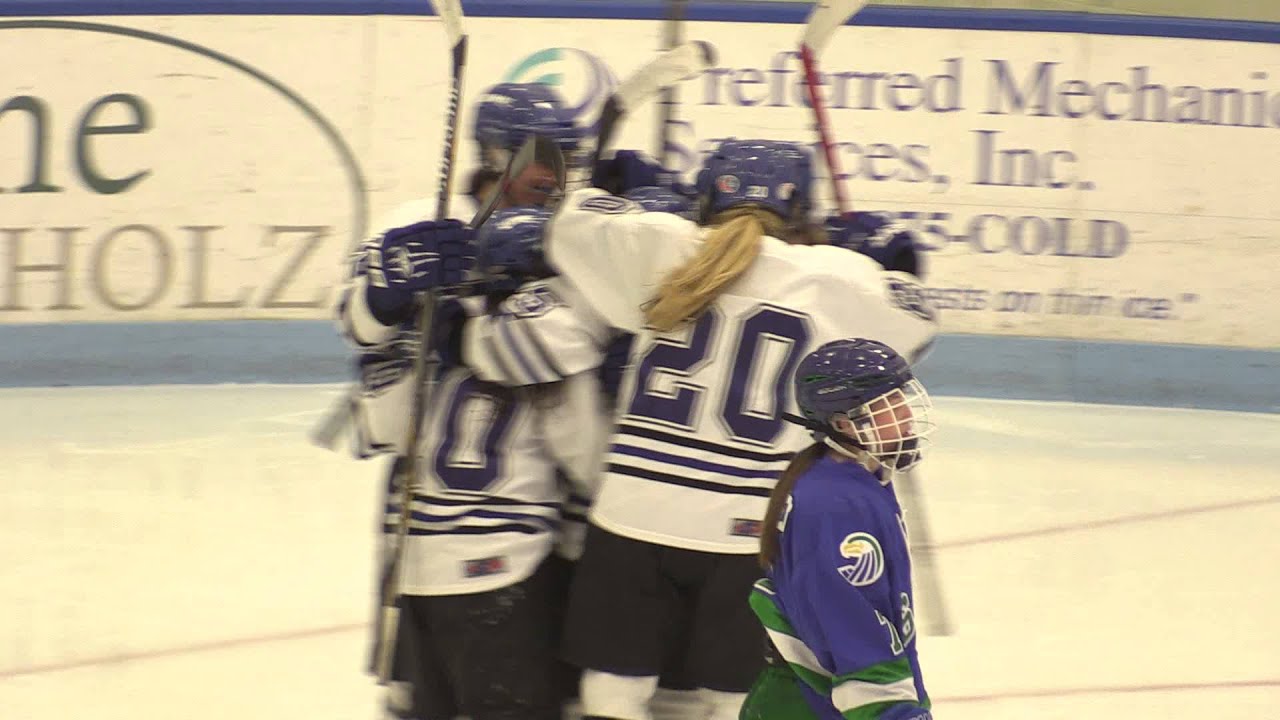 UNE Women's Ice Hockey Highlights from NEHC Quarterfinal vs. Salve