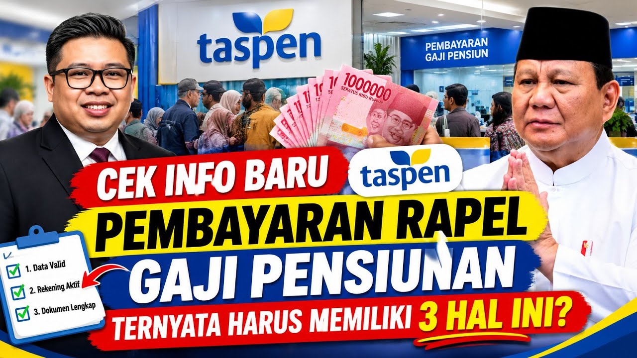 CEK INFO BARU TASPEN: PEMBAYARAN RAPEL GAJI PENSIUNAN T… — Transcript