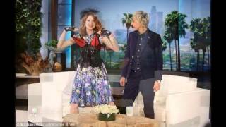 Ellie Kemper dons her own version of the Material Girl s infamous conical bra on The Ellen Show