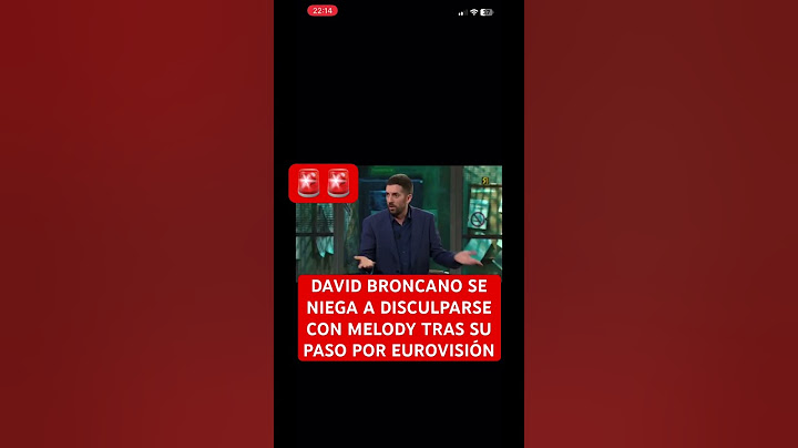 #broncano se niega a disculparse con #melody tras #eurovision #rtve#polemica