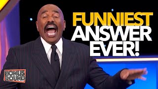 Steve Harvey Loses It Hearing The Funniest Family Feud Answer Ever