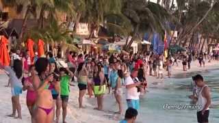 Boracay Philippines Crowds Witness 3 Beautiful Beachfront Sunsets