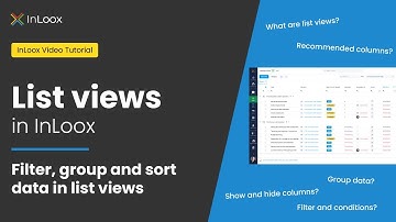 List views: Filter, group, and sort data | InLoox Tutorial