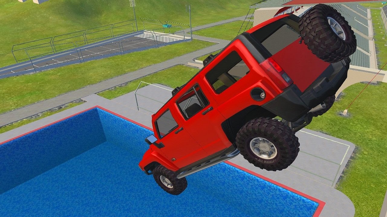 Car Jump Arena - Tower Diving - BeamNG.Drive Car Crashes