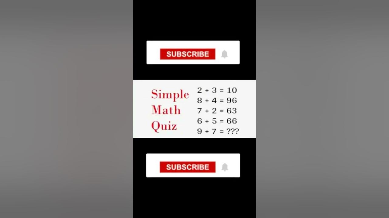 General knowledge maths quiz questions #shorts #mathematics - YouTube