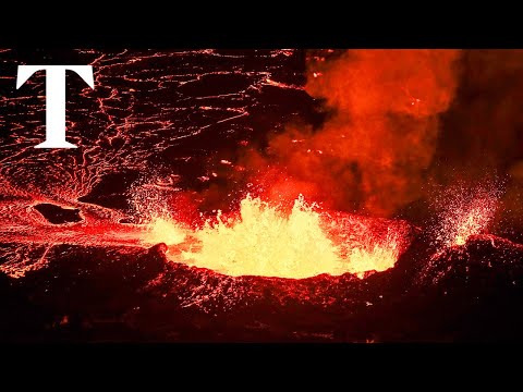 LIVE: Icelandic Volcano in major eruption spewing molten lava