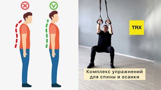 TRX - упражнения для сильной спины и осанки. Эффективных 5 упражнений в петлях TRX в любом месте.