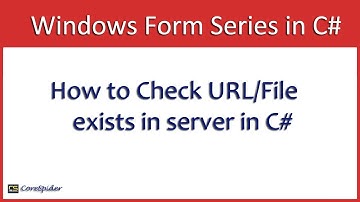 Windows Forms: How to Check if a file exists on the server