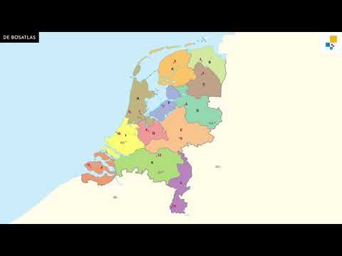 Mijn eigen Bosatlas: Topografie Nederland - Basistopo Nederland - provincies en hoofdsteden