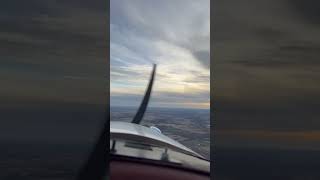 Beautiful clouds and sunset flying over Iowa in an 1946 Ercoupe