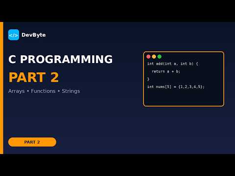 C Programming Part 2 – Arrays, Functions & Strings for Beginners