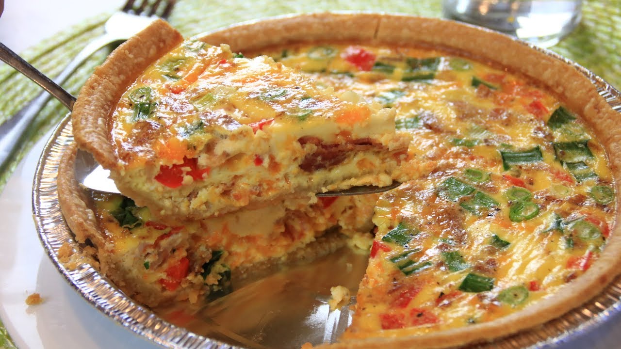 Bacon Egg and Cheese Quiche - YouTube