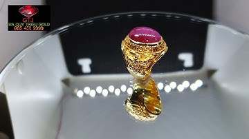 Ruby Sao Yên Bái Nét Căng 10Điểm Lên Nhẫn Mỹ 3D Đẳng Cấp/TrieuGold