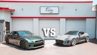 Is A FBO Jaguar F Type Faster Than A Nissan GTR? | AWD Coupe Race
