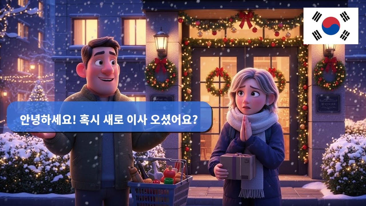 Am Glitzernd Schneeflocken에서 배우는 초급 한국어 회화 10선 (A1-A2)