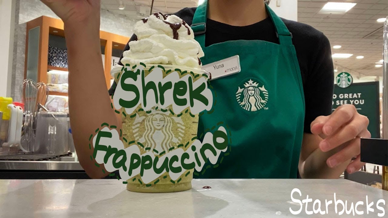 ENG) 🇺🇸미국카페(Starbucks) VLOG 12 | 슈렉 프라프치노 만들기