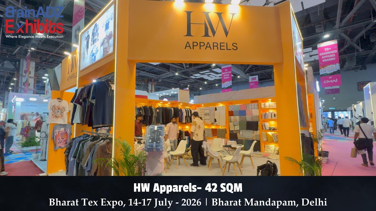 HW Apparels at Bharat Tex Expo 2026 – BrainADZ Exhibits