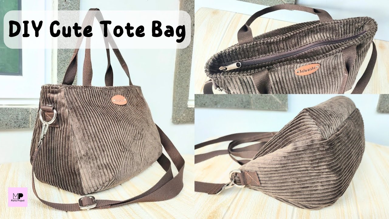 Симпатичная большая сумка своими руками | Учебное пособие по милой большой сумке | Утопленная молния