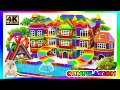 Satisfying Video | Make Mountain View Slope House And Build Fairy Castle Have Double Staircase