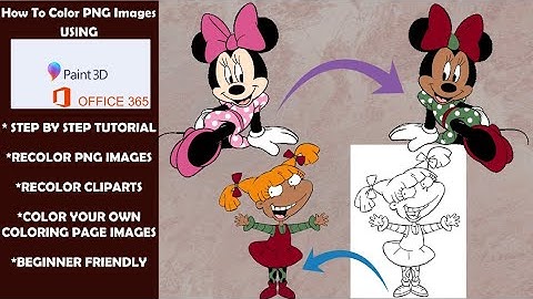 How to change color of PNG images using Paint 3D and more